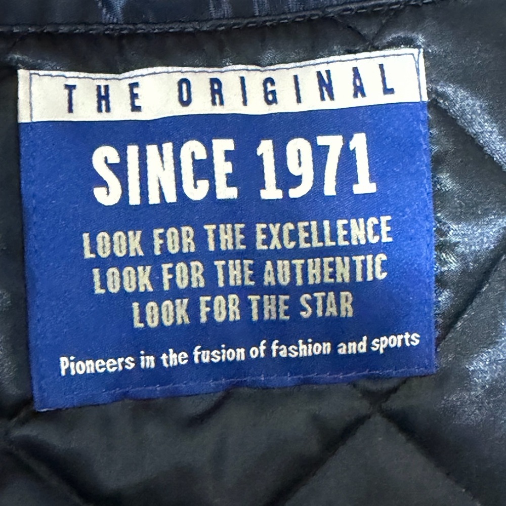 Syracuse University STARTER Navy Blue Satin Jacket - Picture 7 of 7